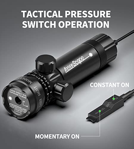 Tactical Green Laser Sight with Picatinny & Barrel Mount - Pressure Switch