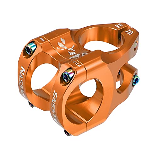 X AUTOHAUX Aluminum Mountain Bike Stem 35mm Orange for Road & MTB Cycling