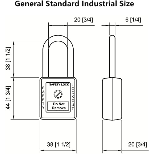 Lockout Tagout Lock 5pcs Set Loto Product Safe Padlocks for Lock Out Tag Out Stations and Devices (Red, Key Alike)