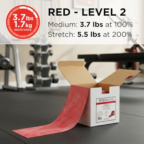 Non-Latex Resistance Band - Medium, 25-Yard Roll for Exercise