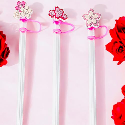 6-Pack Silicone Straw Covers for 10mm Wide Straws - Dust-Proof Reusable Caps