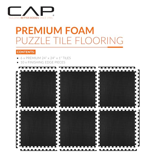 1-Inch Thick EVA Interlocking Foam Tiles - 6 Tiles (24 SQ FT)