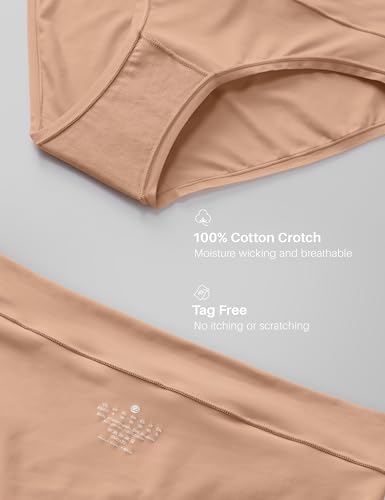 CRZ YOGA SoftHold Bikini Underwear 3 Pack - Large Warm Beige