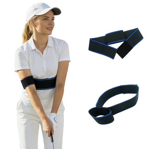 Golf Swing Trainer Arm Band Fixes Flying Elbow & Chicken Wing Adjustable Nylon