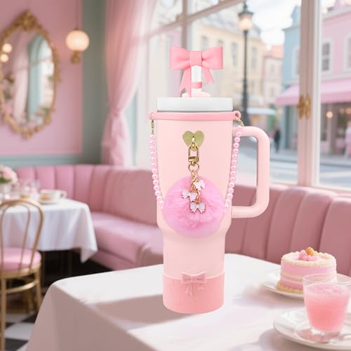 7-Piece Stanley Cup Accessories Set - Cherry Blossom