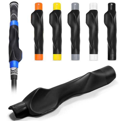 Golf Grip Trainer 2.0 - Right-Handed Grip Aid, Ergonomic Design - Black