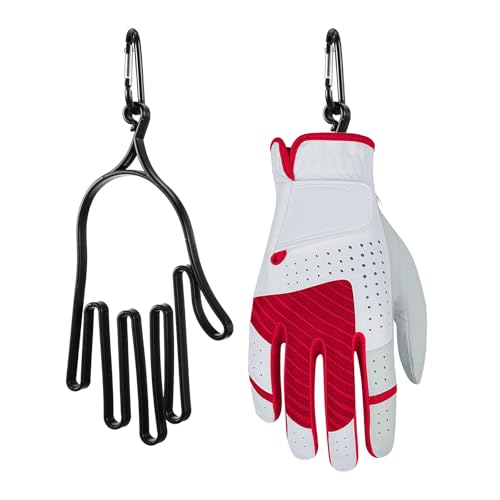 Ymapinc Golf Glove Holder - 2 Pack Stretcher Hanger with Keychain,
