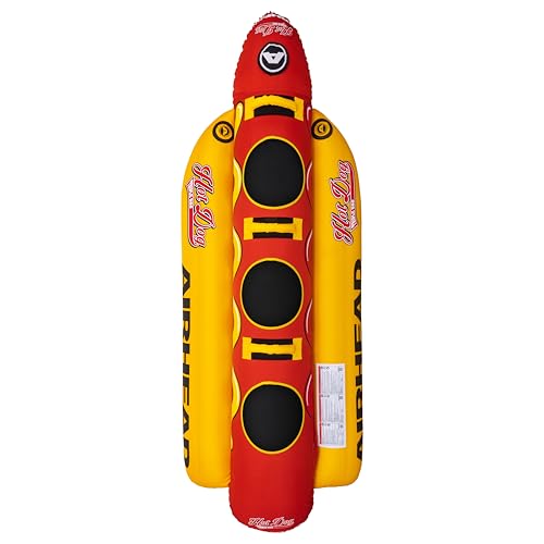 3 Person Hot Dog Towable Tube for Boating - Inflatable Water Tube