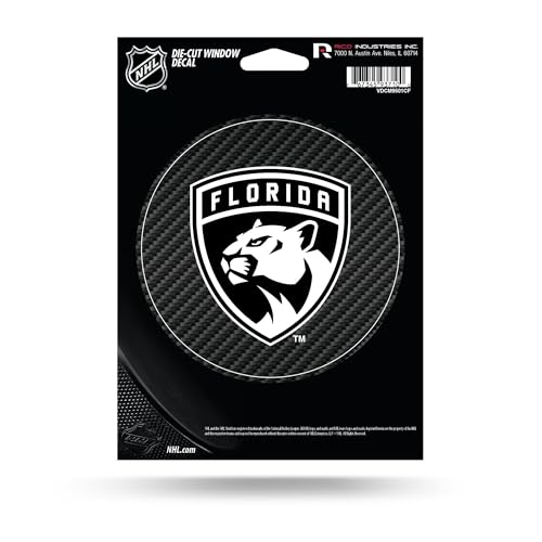 Florida Panthers NHL Carbon Fiber Medium Die Cut Decal