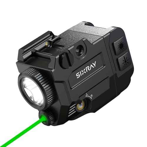 Pistol Light Laser Combo Tactical Green Beam and Flashlight for Gun 500 Lumens Rechargeable Rail Mounted Light for Handgun Picatinny 1913
