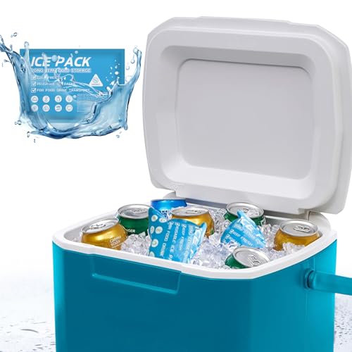 50 Water-Activated Ice Packs for Coolers - Reusable Gel Freezer Packs