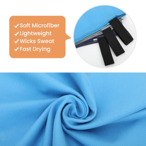 Yaozoon 3 Pack Microfiber Gym Towels Quick Dry Sweat-Absorbent Workout Towels