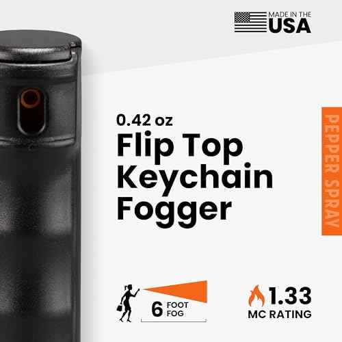UDAP Pepper Power Jogger Fogger OC Compact Self Defense Pepper Spray with Holster, Clip and Mini Keychain, Travel Size for Runners, PSD, 5 Piece Pack