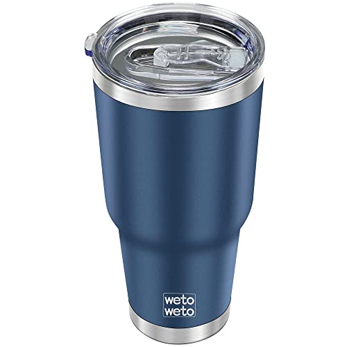 30oz Stainless Steel Tumbler with Lid - Navy Blue Travel Mug