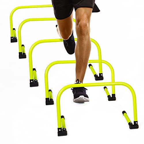 Adjustable Speed Training Hurdles - Set of 5 for Agility & Jumping
