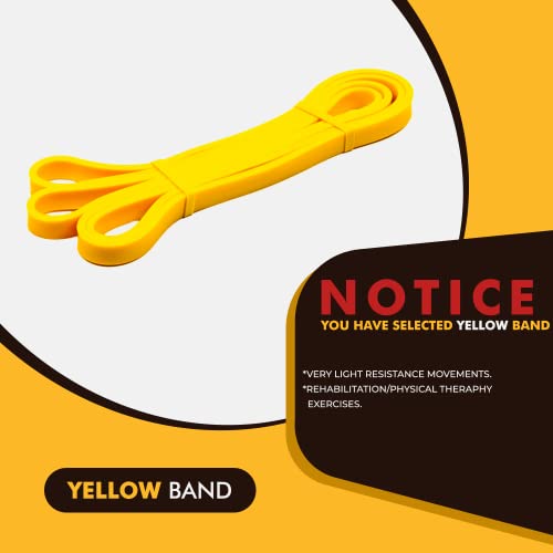 Heavy Duty Resistance Loop Bands - Powerlifting & Assisted Pull Ups - Yellow