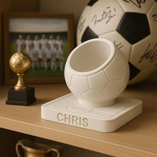 Soccer Pen Holder - 3D Printed Personalized Desk Organizer