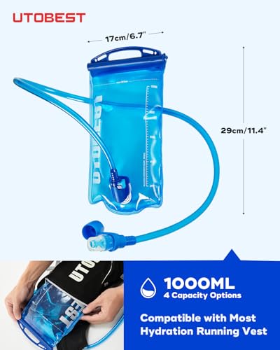 1L Hydration Water Bladder for Hiking Backpack - Food-Grade, Leakproof, BPA Free