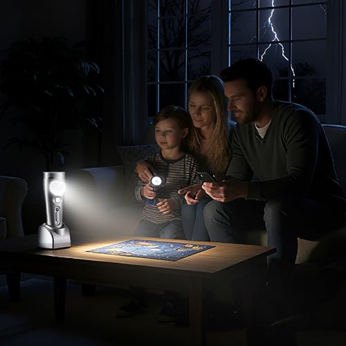 3 Pack Rechargeable Emergency Night Lights with Auto On Power Outage - Silver - Variation 3