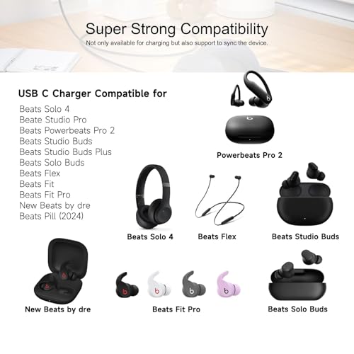 20W USB-C Fast Charger for Wireless Earbuds - 3.3ft Cable