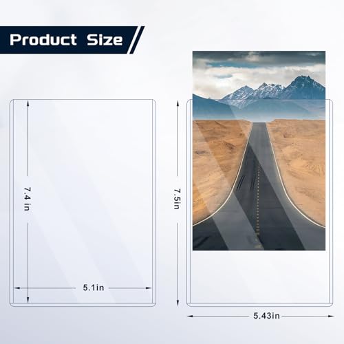 15 Pack Clear Rigid Photo Protectors - 5" x 7" Sleeves