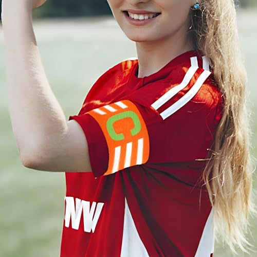 6PCS Adjustable Elastic Soccer Captain Armbands for Team Sports