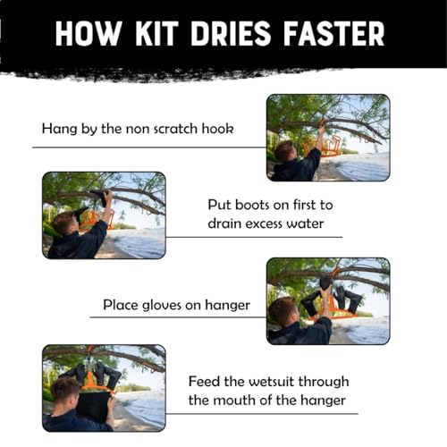 C-Monsta V2 Orange Wetsuit Hanger - Quick Drying Heavy Duty Gear Organizer