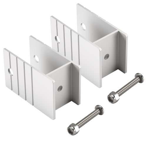Extra Tall H-Bracket for Pontoon Boats - 1-1/4" Aluminum (2 Pack)