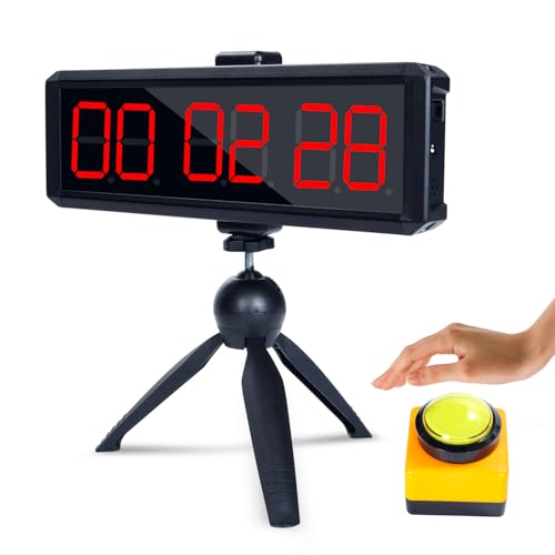 Digital Stopwatch Timer with LED Display and Remote Control - 1.5 Red