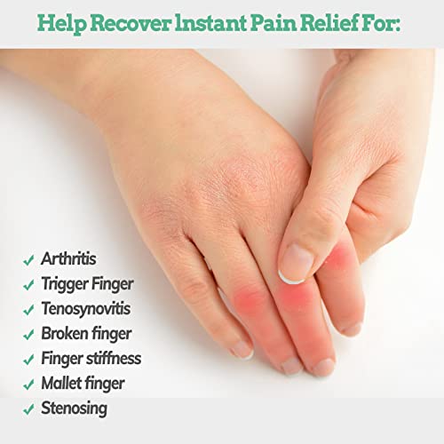 5 Pcs Finger Splint Brace for Pain Relief - Thumb & Finger Support - Black