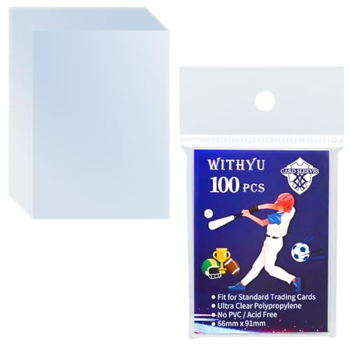 Soft Trading Card Sleeves - 100 Pack - Clear Top-Loading Protectors