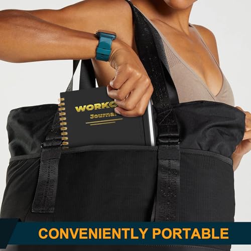 Undated Fitness Workout Journal - A5 (8.5" x 6.7") - Black