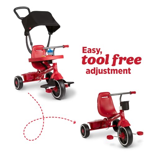 4-in-1 Pedal & Push Stroll 'N Trike - Red, Ages 1-5