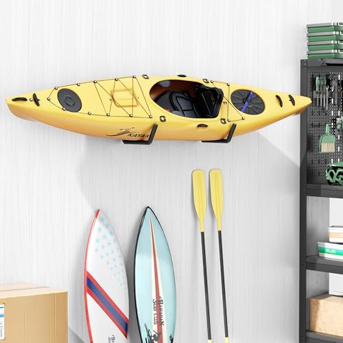 Heavy Duty Wall Mounted Garage Storage Hooks - 120 LB Capacity for Kayaks, Ladders, Bikes