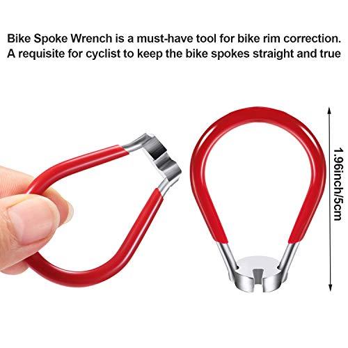Bicycle Spoke Wrench Set - 6 Piece Tool Kit with Tire Lever