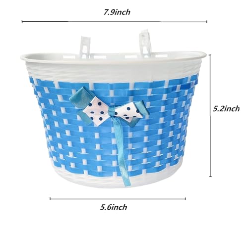 Suerico Blue Kids Bike Decoration Set with Basket, Bell, Streamers, Stickers & Spoke Beads