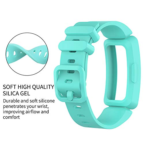 Fitbit Ace 2 Replacement Band - Soft Silicone Wristband, Teal