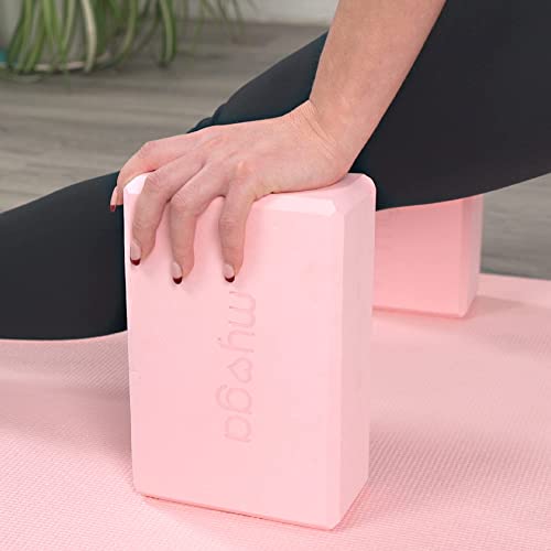 Yoga Block - Lightweight EVA Foam Non-Slip Brick for Balance - Dusty Pink