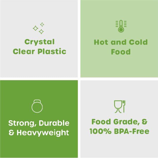 GUSTO 360 Count Combo Heavyweight Clear Plastic Cutlery Set: 180 forks, 120 spoons, 60 knives
