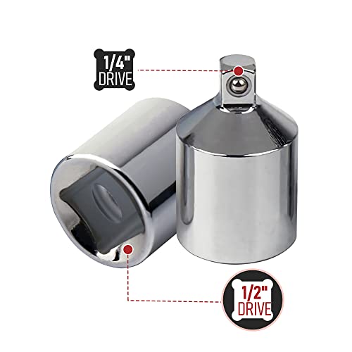 Socket Adapter 1/2" Drive (F) to 1/4"(M), CR-V, Female to Male