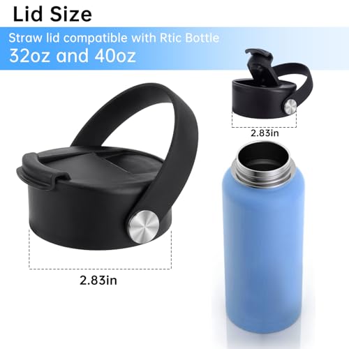 32 oz Replacement Lid for RTIC Water Bottles - Leak-Proof & BPA-Free
