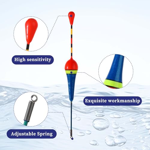 10 Pcs Fishing Floats - Oval Foam Slip Bobbers for Trout & Catfish