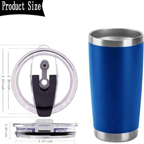 20 oz Tumbler Lid Replacement - 2 Pack Black Silicone Covers