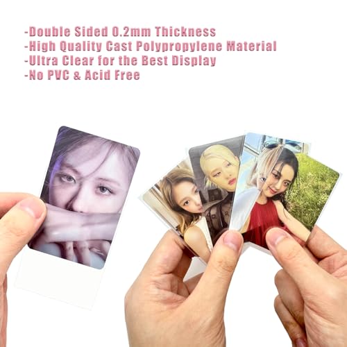 100 Pcs Clear Photocard Sleeves 58x89mm - PVC & Acid Free