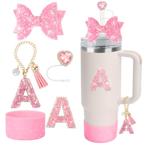 Personalized Sparkly Accessories Set for Stanley Cups - 5pcs