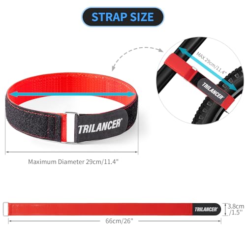 26'' Anti-Slip Bike Rack Straps - Heavy-Duty Silicone Coating (2 Pcs)