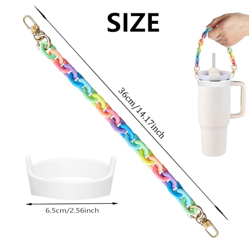 Water Bottle Holder with Strap - 2 Pcs Set, Colorful Carrier for 8-40oz Bottles