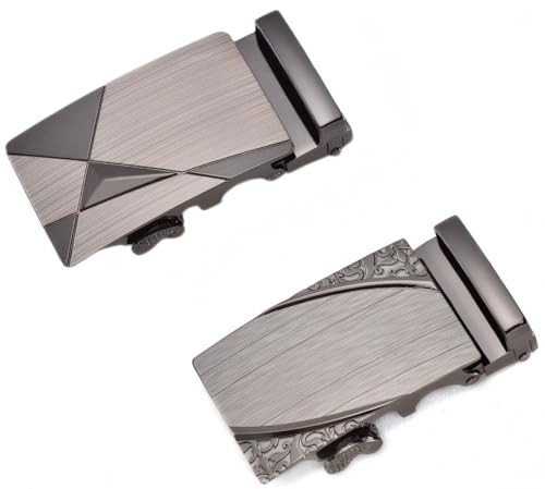 Automatic Leather Belt Buckle Set - 2pcs, 35MM, Black