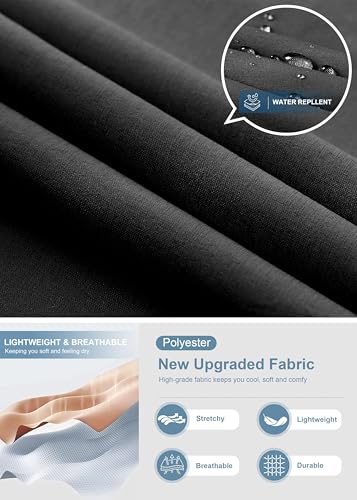 Men's Stretch Golf Pants - Lightweight Quick Dry Casual Trousers with Pockets