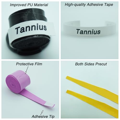 Pickleball Paddle Grip Tape - 6 Pack Precut Tacky Grips in Mixed Colors